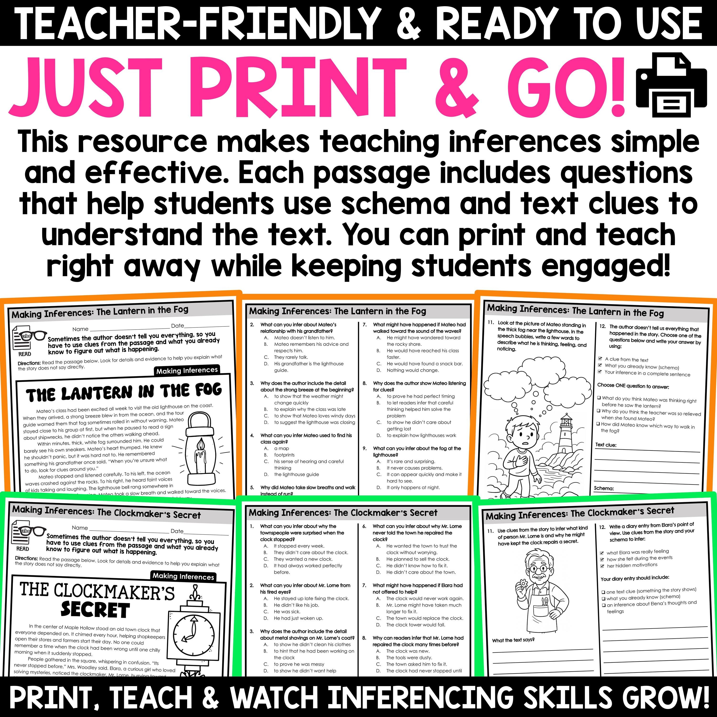 Inferences For Kids Making Inferences Drawing Conclusions Printable Worksheets, Inference ...