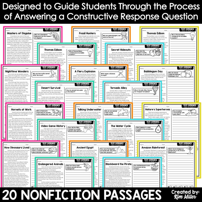 RACES Writing Strategy Bundle | Citing Text Evidence Worksheets ...