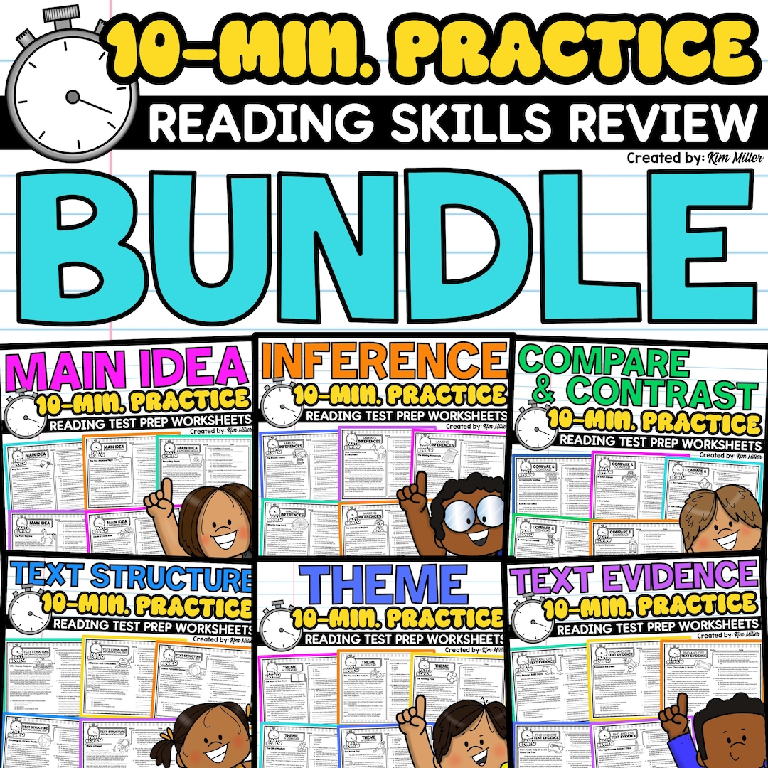 Reading Comprehension Test Prep Bundle: 3rd 4th 5th Grade ELA Test Prep ...