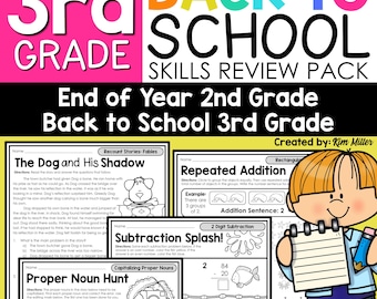 Back to School Activities for Teachers 3rd Grade | First Week of School Activities 3rd Grade Reading and Math | Back to School Printables