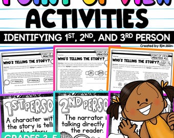 Point of View Activities and Anchor Charts, Reading Comprehension, Grades 3-5 (Digital Download)