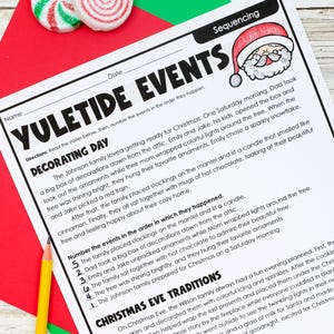 Fichas de lectura navideñas para 4.º y 5.º grado / Paquete imprimible listo para usar / Educación en casa navideña, descarga instantánea imagen 8