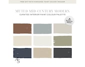 Muted Mid-Century Modern Colour Palette: Benjamin Moore Paint Colour Scheme for Your Home (Digital Download)