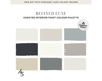 Refined Luxe Colour Palette: Benjamin Moore Paint Colour Scheme for Your Home (Digital Download)