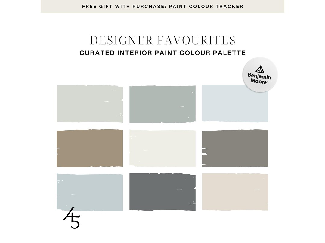 Designer Favourites Colour Palette: Benjamin Moore Paint Color Scheme ...
