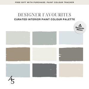 Designer Favourites Colour Palette: Benjamin Moore Paint Color Scheme for Your Home (Digital Download)