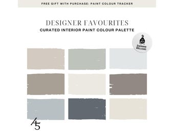 Designer Favorites Colour Palette: Sherwin-Williams Paint Colour Scheme for Your Home  (Digital Download)