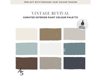 Vintage Revival Colour Palette: Sherwin-Williams Paint Colour Scheme for Your Home (Digital Download)