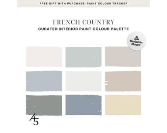 French Country Colour Palette: Benjamin Moore Paint Colour Scheme for Your Home (Digital Download)