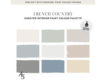 Farbpalette im französischen Landhausstil: Sherwin-Williams-Farbpalette für Ihr Zuhause (Digitaler Download)