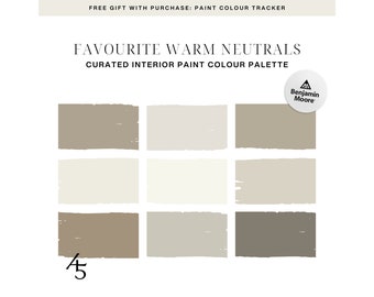 Favourite Warm Neutrals Colour Palette: Benjamin Moore Paint Colour Scheme for Your Home (Digital Download)