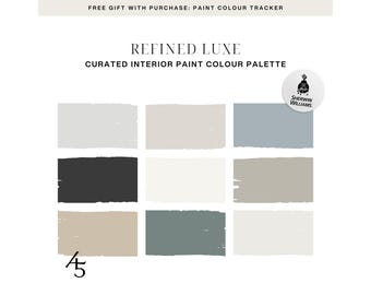 Refined Luxe Colour Palette: Sherwin-Williams Paint Colour Scheme for Your Home (Digital Download)