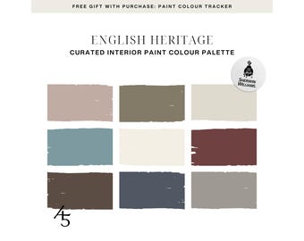 English Heritage Colour Palette: Sherwin-Williams Paint Colour Scheme for Your Home (Digital Download)