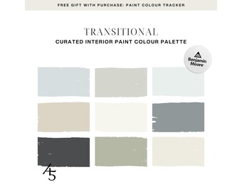 Transitional Colour Palette: Benjamin Moore Paint Colour Scheme for Your Home (Digital Download)