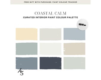 Coastal Calm Farbpalette: Behr Paint Farbschema für Ihr Zuhause (Digitaler Download)