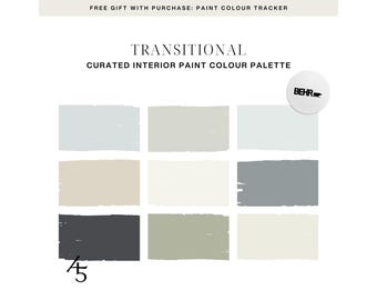 Transitional Colour Palette: Behr Paint Colour Scheme for Your Home (Digital Download)