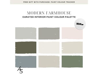 Moderne Bauernhaus-Farbpalette: Behr-Farbschema für Ihr Zuhause (Digitaler Download)