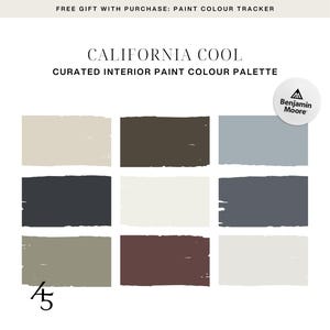 California Cool Colour Palette: Benjamin Moore Paint Colour Scheme for Your Home (Digital Download)