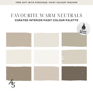 Favourite Warm Neutrals Colour Palette: Sherwin-Williams Paint Colour Scheme for Your Home (Digital Download)