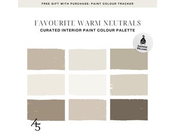 Favourite Warm Neutrals Colour Palette: Sherwin-Williams Paint Colour Scheme for Your Home (Digital Download)