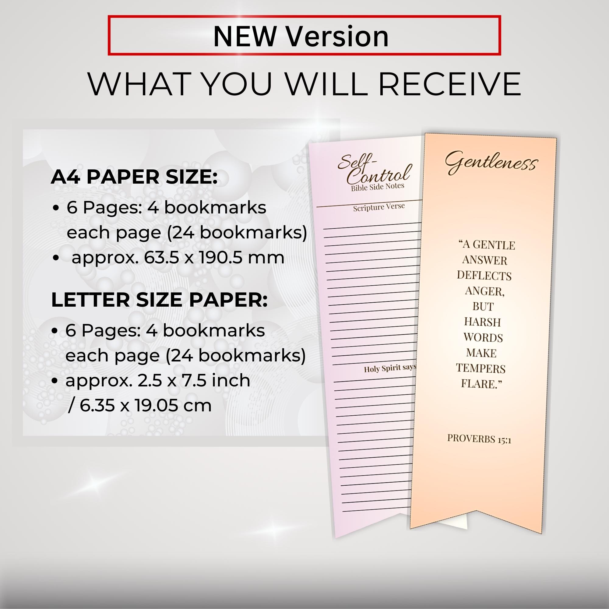 Bible Side Note Bookmark Printable Christian Margin Bible Journal Book ...