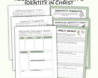 Receive the Holy Spirit Identity in Christ Bible Verse Worksheet Devotional Journal Reflection Journal Scripture Printable Prompt Faith Gift