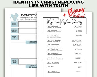 Identität in Christus Arbeitsblatt Wachsen in Christus Arbeitsblatt Identität Journal Vorlage Bibel Journal Gebetsjournal Druckbare Vorlage
