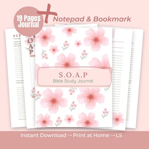 Soap Method Bible Study Printable Christian Journal Soap Method Journal Page Craft Floral Bible Study Journaling Scallop Tag Idea for Women