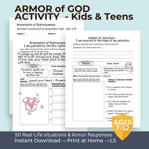 Armadura de Dios Hoja de trabajo imprimible Actividad de estudio bíblico Niños Adolescentes Versículo para memorizar Indicación para dibujar Armadura Escuela dominical Manualidad Entrenador de confianza