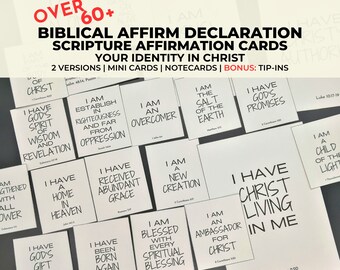 Christian Affirm Teen Identity Card Printable Biblical Affirm Declaration Identity in Christ Affirm Card Encouraging Verse Card Scripture