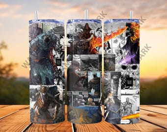 Dark Souls Tumbler Designs, 20oz Skinny Tumbler Wrap, 9.35 in x 8 in - PNG Digital Download, DIGITAL ONLY