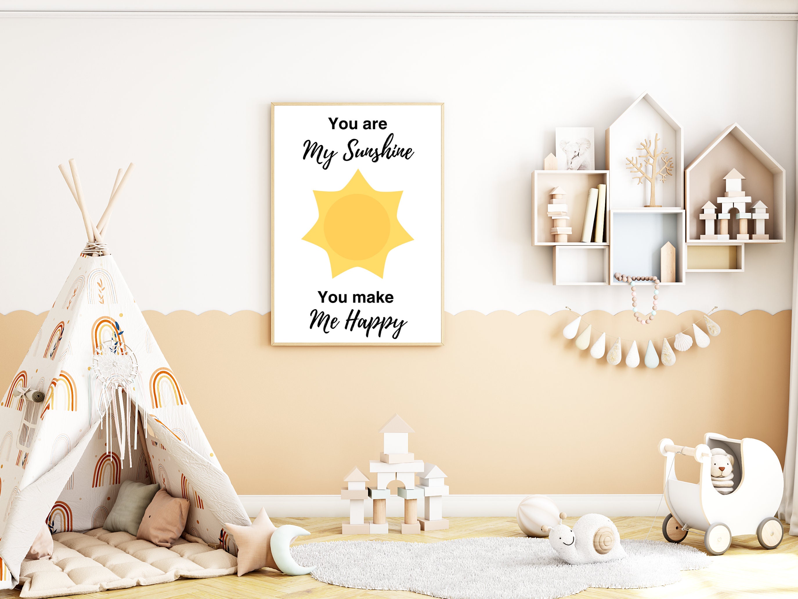 You Are My Sunshine Nursery Wall Art, Gender Neutral Nursery Decor ...