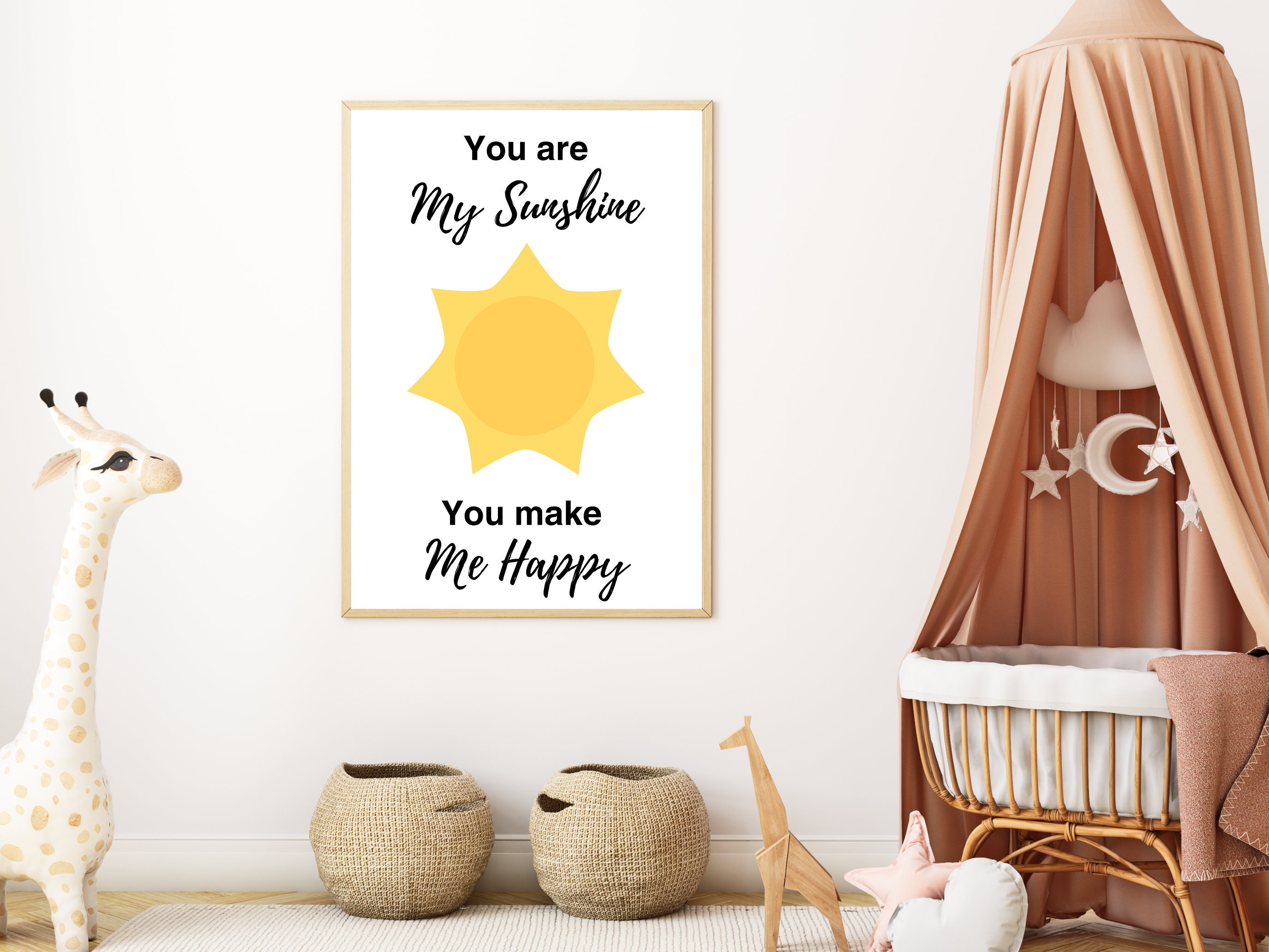 You Are My Sunshine Nursery Wall Art, Gender Neutral Nursery Decor ...