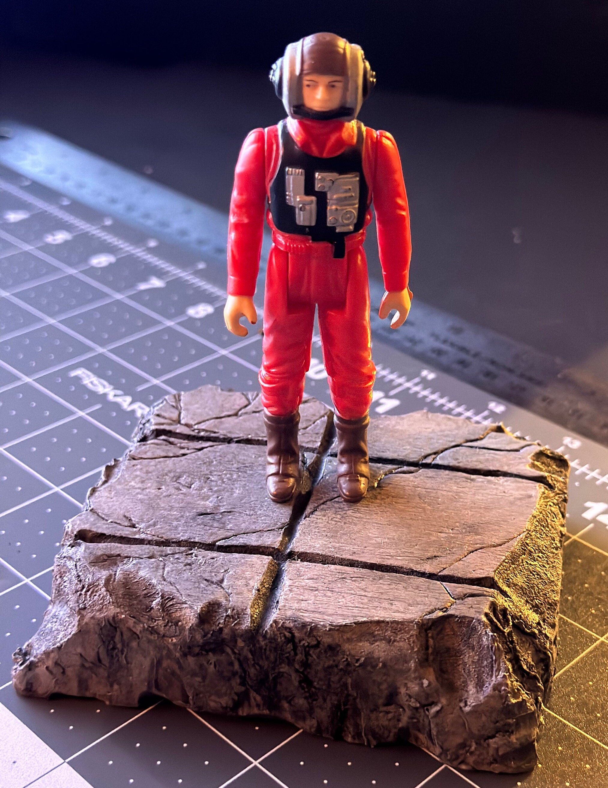 Diorama / Display Stand for Action Figures battle Damaged Stone Wall - Etsy