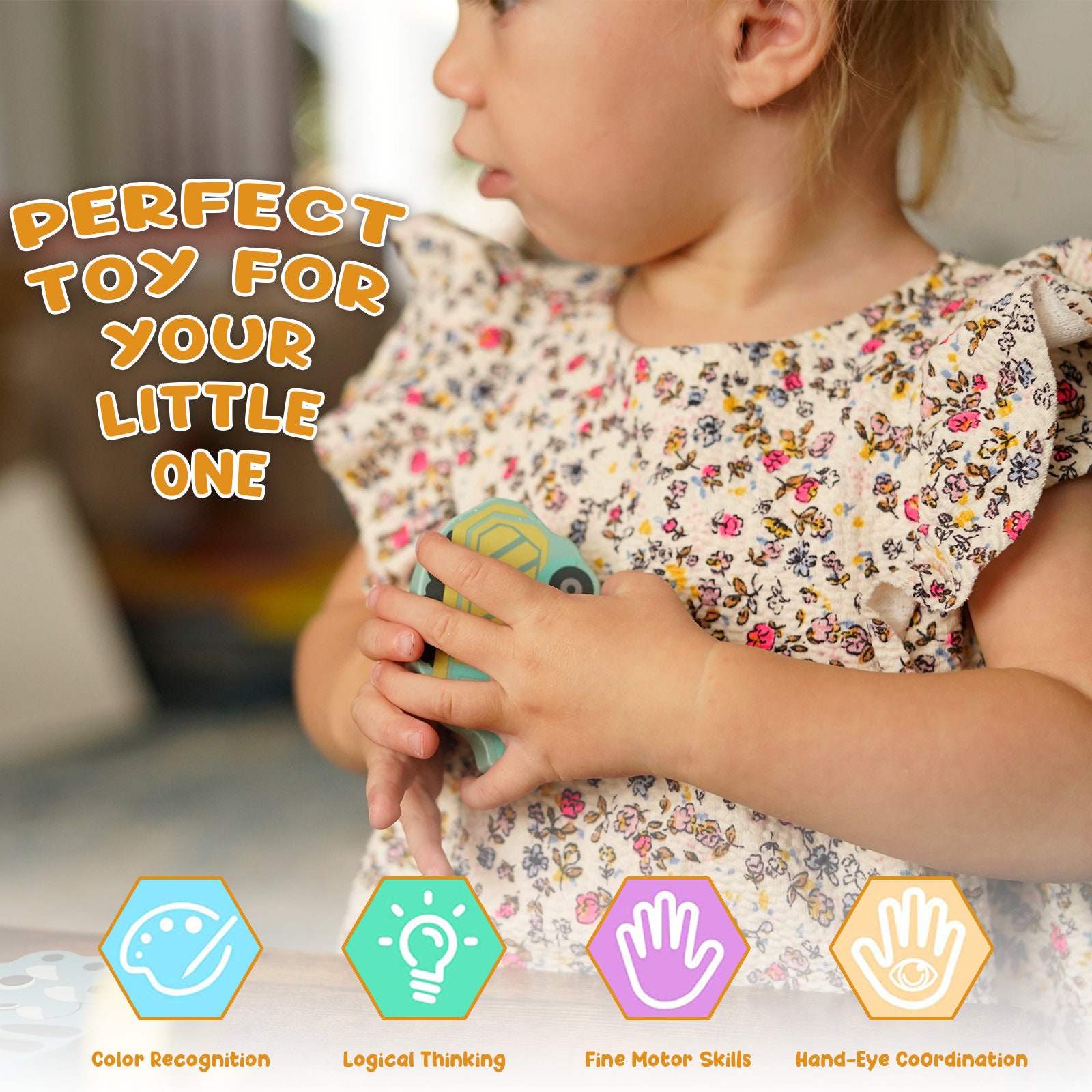 Wooden Educational Puzzles for Toddlers 13 Years Old 3 Pack of