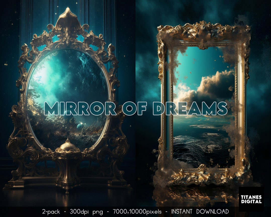 Mirror of Dreams Digital Backdrops Fantasy Mirror Digital Etsy