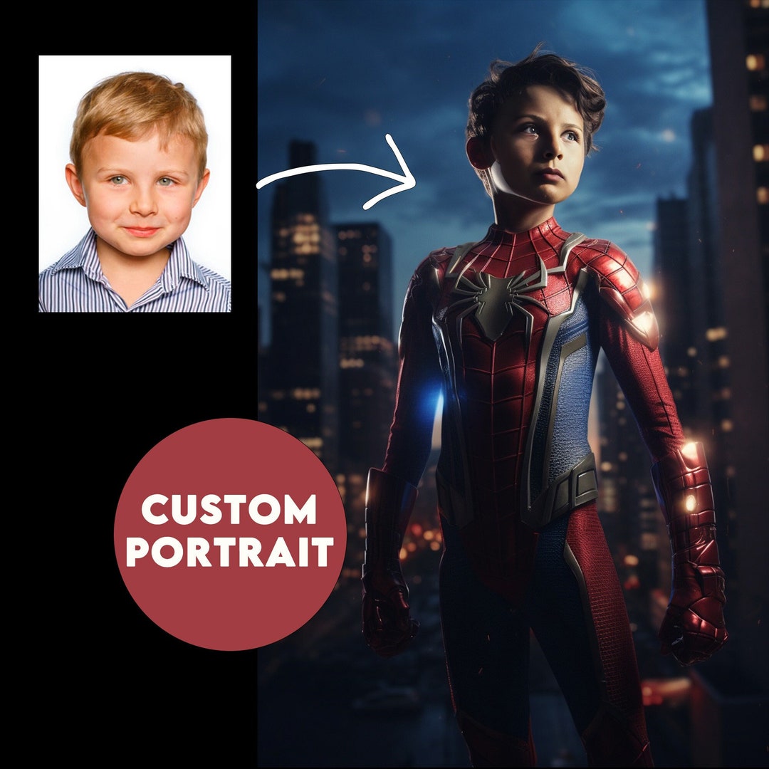 Custom Superhero, Portrait From Photo,custom Photo Movie Face Swap