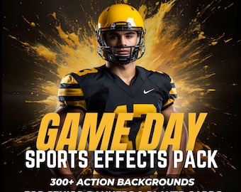 Game Day Sports Effect Pack - 300 Action Sports Backgrounds (Digital Download)