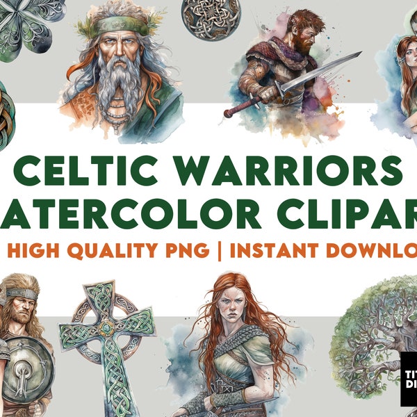 Celtic clipart, Celtic Warrior Clip Art PNG, transparent, Ephemera, Scrapbook, Gaelic, Pagan, Ireland, Scotland, Britain, Digital Download