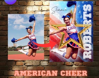 Cheerleader Poster Canva Template: Custom Sports, Senior Night Banner