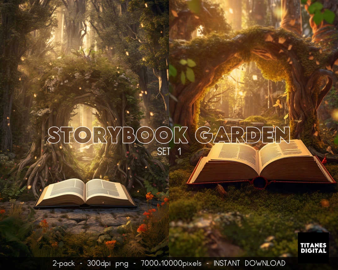 Story Book Digital Background, Fantasy Digital Backdrop, Fantasy