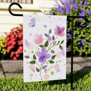 Watercolor Floral FDT Banner | Anti Trump Garden House Yard Flag