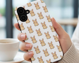 Kawaii Bunny Pattern Phone Case / Jelly Cat Inspired