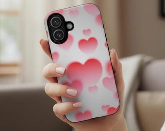 Pink Heart Tough Phone Case | Valentine's Day Gift Cover