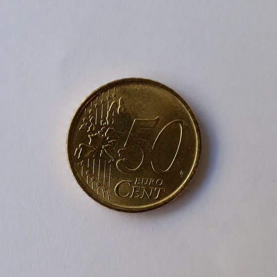 Spanish Coin of 50 Euro Cents. Year 1999. - Etsy