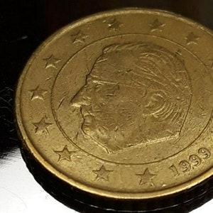 Belgian coin of the year 1999 of 50 cents.