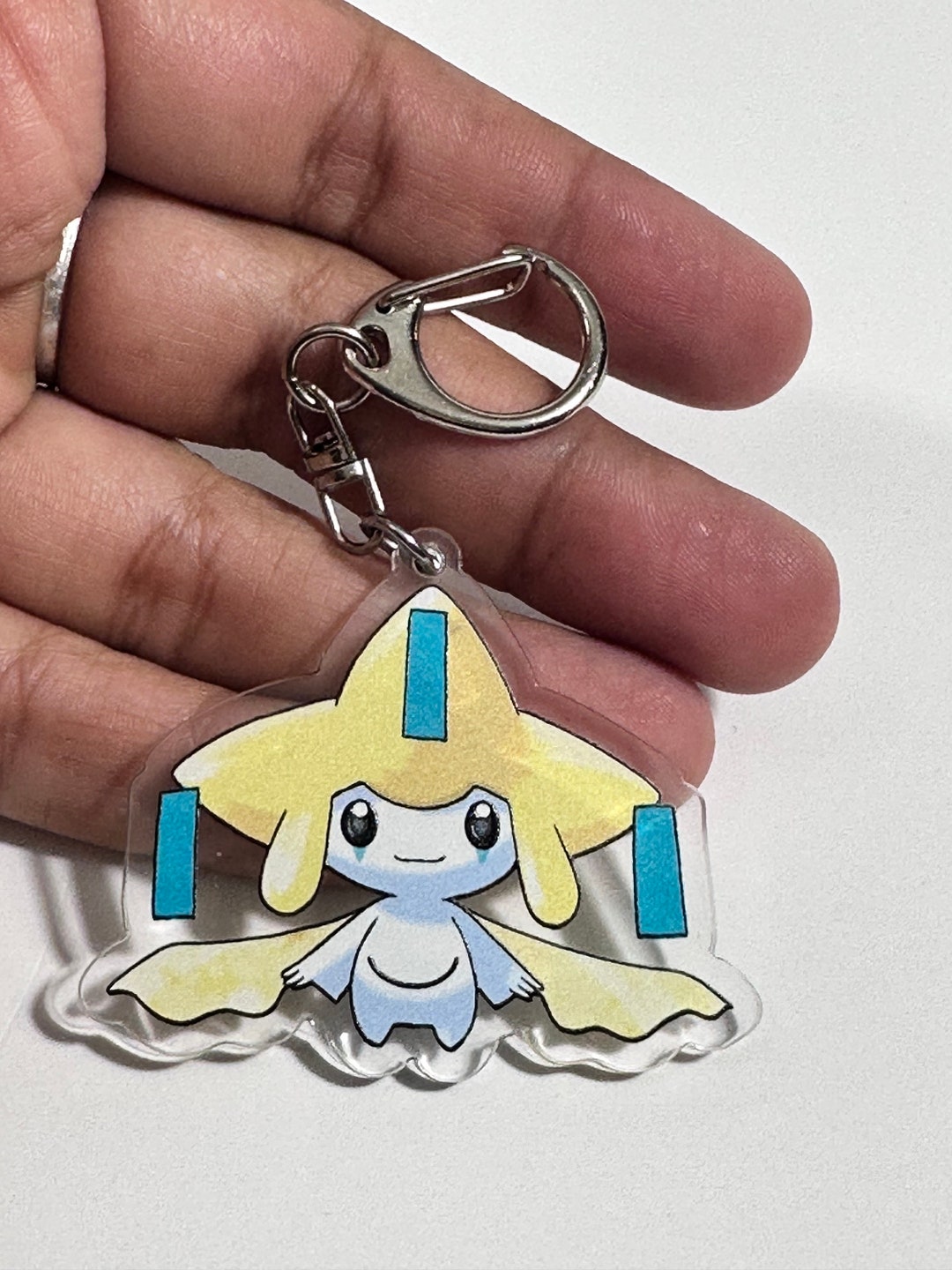 Jirachi Keychain Pokemon Charm Pokemon Keychain Etsy