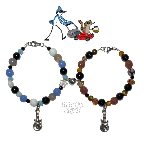 Mordecai & Rigby Matching Bracelets