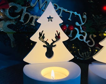 Silicone Mold , Reindeer insert for Tea light Holder , Christmas Deer , Christmas Decoration ,For Tealight Holder , Handmade Casting Molds