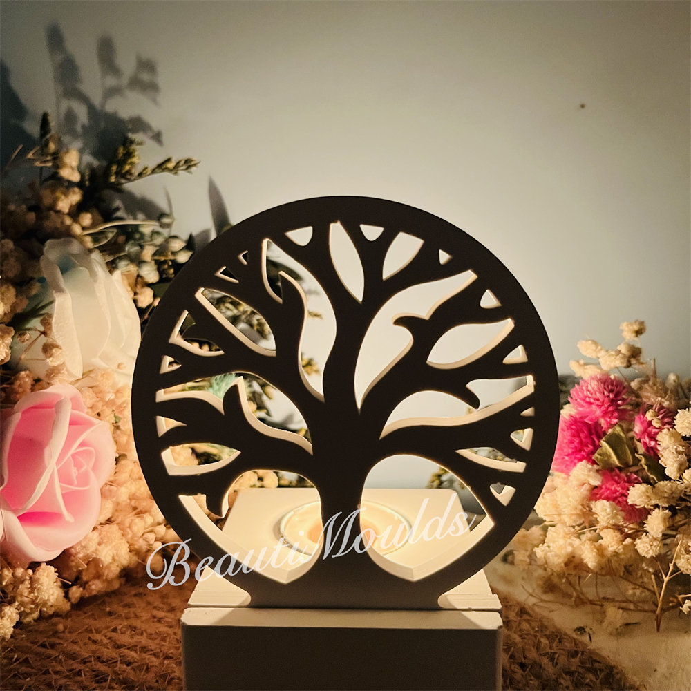 EVERELAM Flower Resin Mold Silhouette Flower Mold Resin Mold Clay Mold Jewelry Resin Casting Mold Candle Making Molds Craft Supplies 3D Mold Silicone Mold